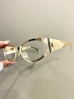 Vintage Cat Eye Frame Eyeglasses, Trendy Casual Eyeglasses for Women & Men, Fashion Eyeglass Accessories for Work, Daily Clot...