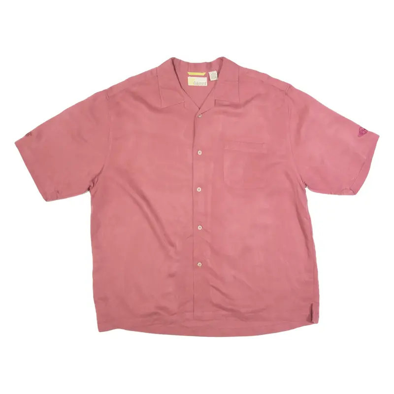 CUBAVERA Mens Plain Shirt Pink XL