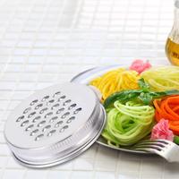 70/86mm Grater / Shredder Stainless Steel Lid for Mason Jars,for Mason Jars, Versatile Stainless Steel Lid Attachment