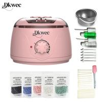Dkwec New Upgraded Waxing Kit with 500g Hard Wax Beads, 25 Sticks for Hair Removal, 25 Treated Waxes & Clear Body Care - Gent...