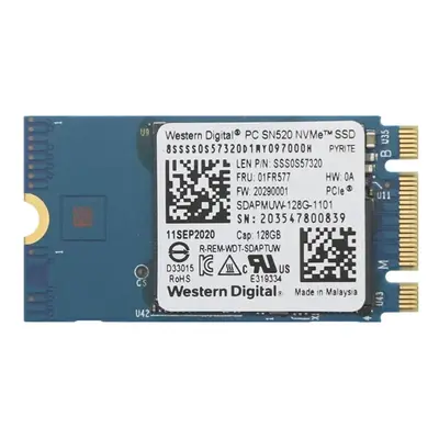 SDAPMUW-128G-1101 Western Digital PC SN520 Series 128GB TLC PCI Express 3.0 x2 NVMe M.2 2242 Internal Solid State Drive