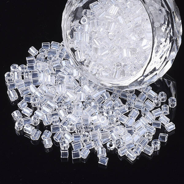 8/0 Two Cut Glass Seed Beads