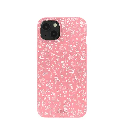Bubblegum Pink Dreamy Meadow iPhone 13 Case