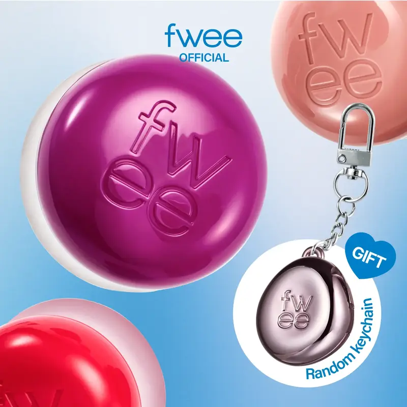 [Keychain Set] fwee Lip&Cheek Blurry Pudding Pot with Keychain (Random Color) | Blurred Matte Lips | Pudding Texture, Airbrus...