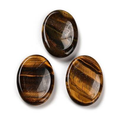 Natural Tiger Eye Oval Worry Stone