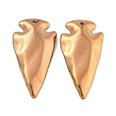 Electroplated Synthetic Non-Magnetic Hematite Pendants