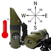 7 In 1 Multifunctional Compass, 1 Count Outdoor Camping Hiking Navigation Tool, Multifunctional Compass For Outdoor Camping H...
