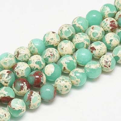 Synthetic Imperial Jasper Beads Strands