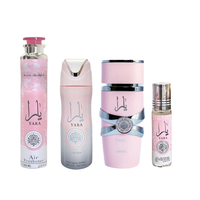 Lattafa Yara Eau De Perfume 3.4FL.OZ , Deodorant 6.67oz, Air Freshener 10oz & Roll-on 10ml Combo sets for Women Women's Yara ...