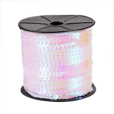 White With AB Color Paillette/Sequins Roll