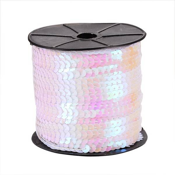 White With AB Color Paillette/Sequins Roll