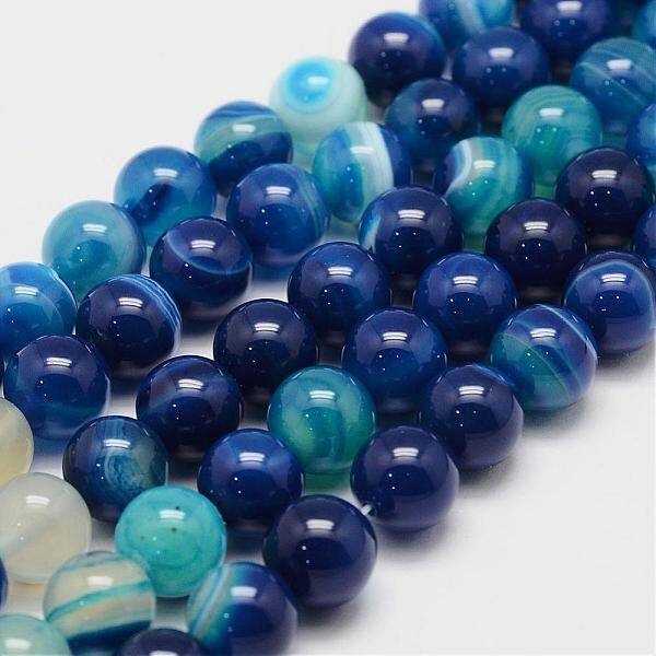 Natural Striped Agate/Banded Agate Bead Strands
