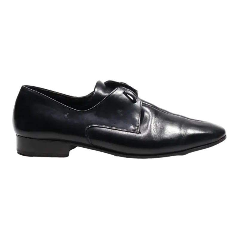 Derby Shoes Black Leather Mens UK 8