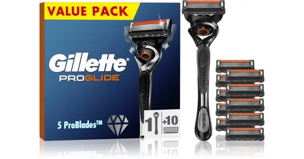 Gillette Proglide Razor + Replacement Blades 10 Pieces