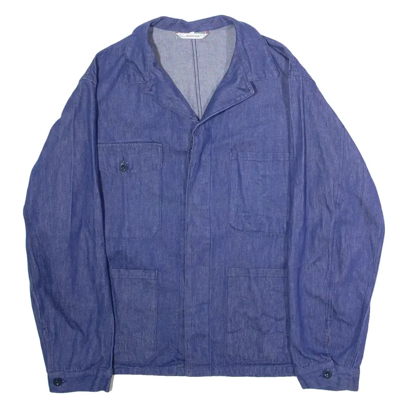 MARSUM Swiss Mens Workwear Jacket Blue Twill L