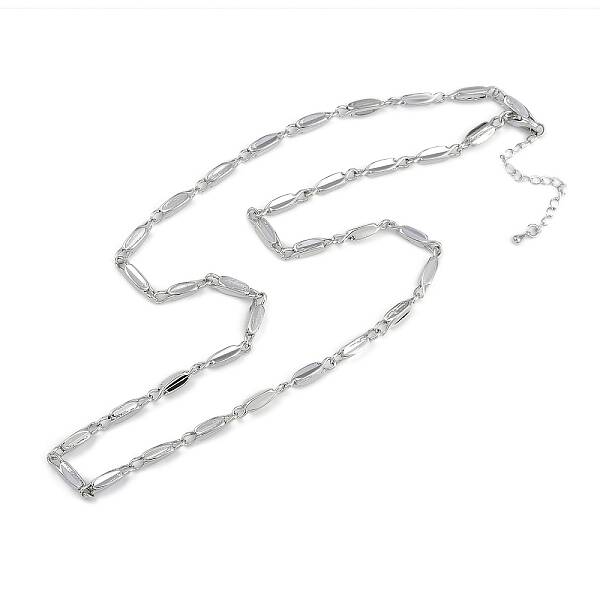 Rack Plating Brass Oval Link Chain Necklaces for Women