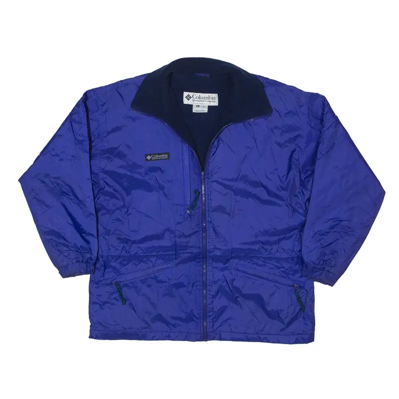 COLUMBIA Fleece Lined Ski Jacket Blue Womens L