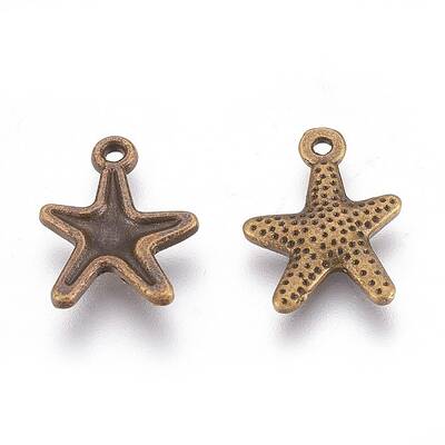 Tibetan Style Alloy Starfish/Sea Stars Charms
