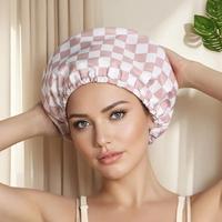 Luxury Shower Caps for Women Reusable Waterproof - Flexi Satin Lined, Quick-dry, Adjustable, Hair Cap for Long & Short Hair -...