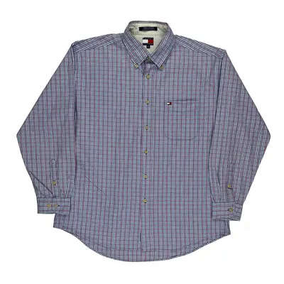 Tommy Hilfiger Checked Shirt - XL Blue Cotton | Size: x-large