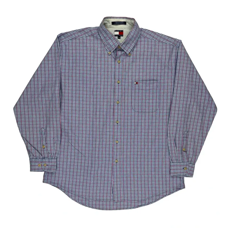 Tommy Hilfiger Checked Shirt - XL Blue Cotton | Size: x-large