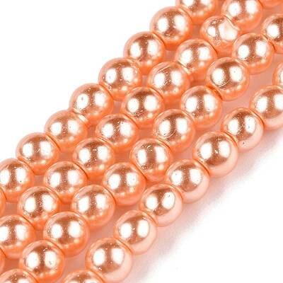 Baking Painted Glass Pearl Bead Strands