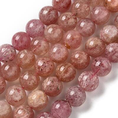 Natural Strawberry Quartz Beads Strands