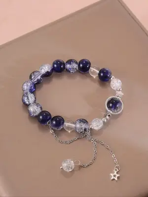 1 Five pointed Star Super Immortal Galaxy Universe Women's Fashion Beaded Bracelet