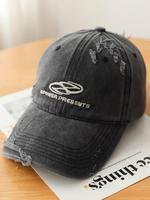 Unisex Street Trendy Letters Logo Embroidered Washed Denim Baseball Cap, Casual Trendy Sport Baseball Cap, Fashionable Hat fo...