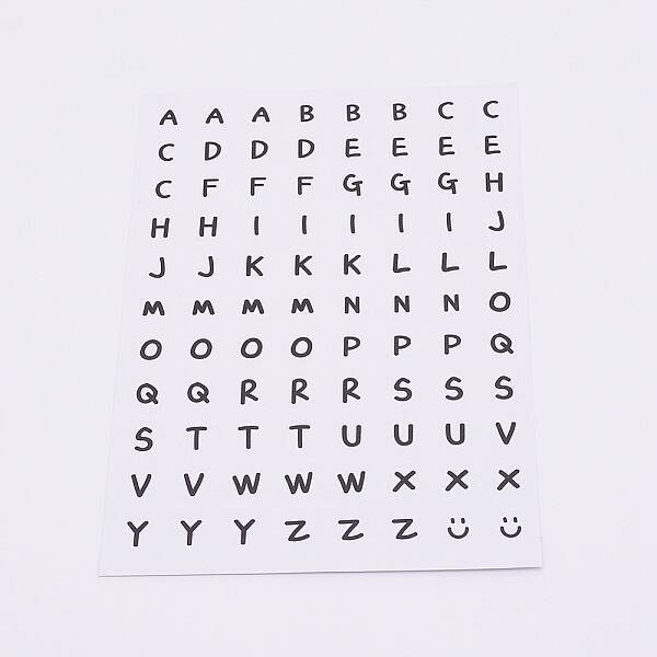 Round Alphabet Self-Adhesive Stickers