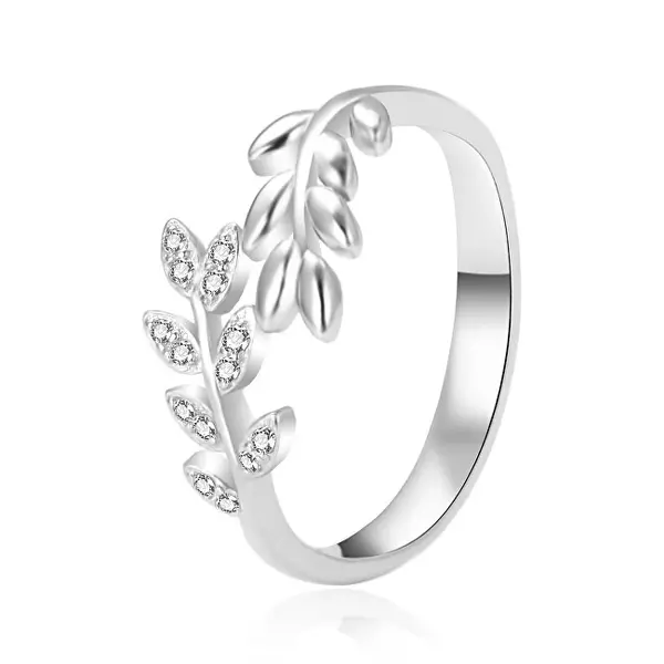 Agato Silver ring with doors AGT-R29W - Circuit: 52 mm