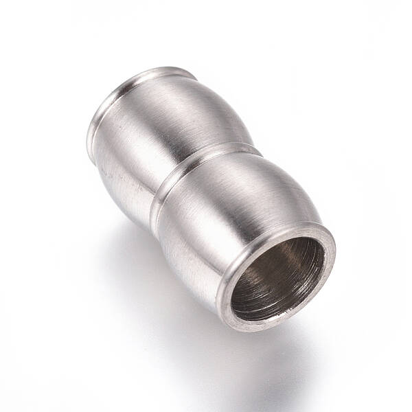 Tarnish Resistant 304 Stainless Steel Magnetic Clasps with Glue-in Ends
