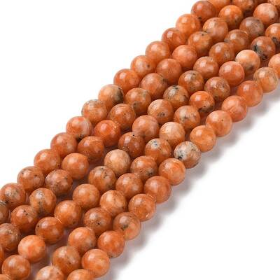 Natural Orange Calcite Beads Strands