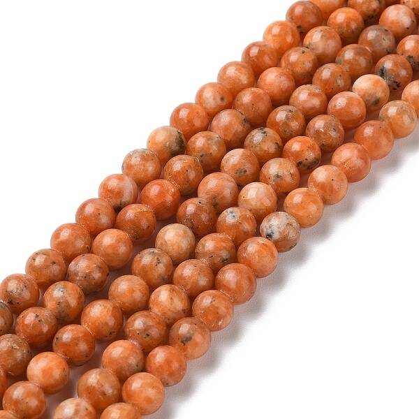 Natural Orange Calcite Beads Strands