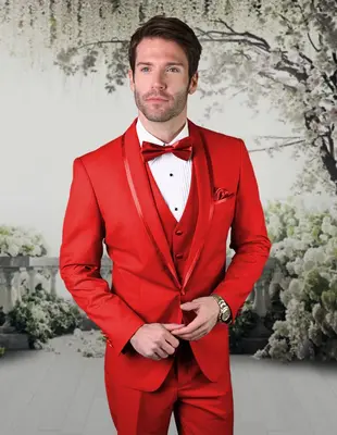 Men's 4 Piece Suit with Tone on Tone Lining Stylish & Professional