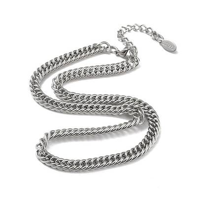 Non-Tarnish 304 Stainless Steel Cuban Link Chain Necklace