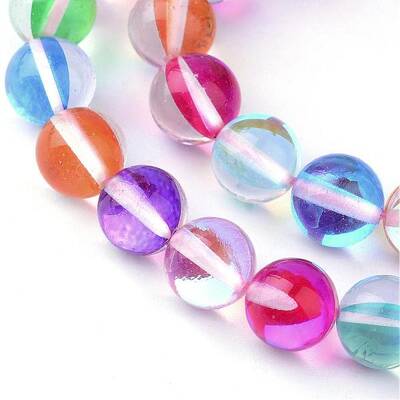 Synthetic Moonstone Beads Strands