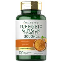 Carlyle Turmeric and Ginger Supplement 3000 mg | 120 Softgel Capsules | Turmeric Curcumin Complex | With Black Pepper Extract...