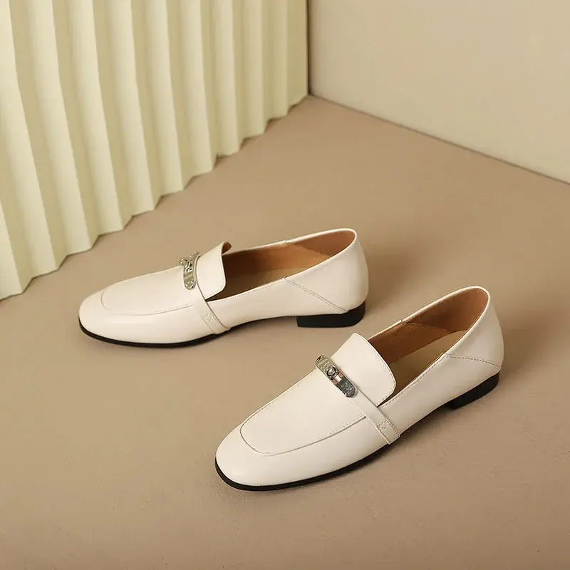 CHIKO Raziya Square Toe Block Heels Loafer Flats