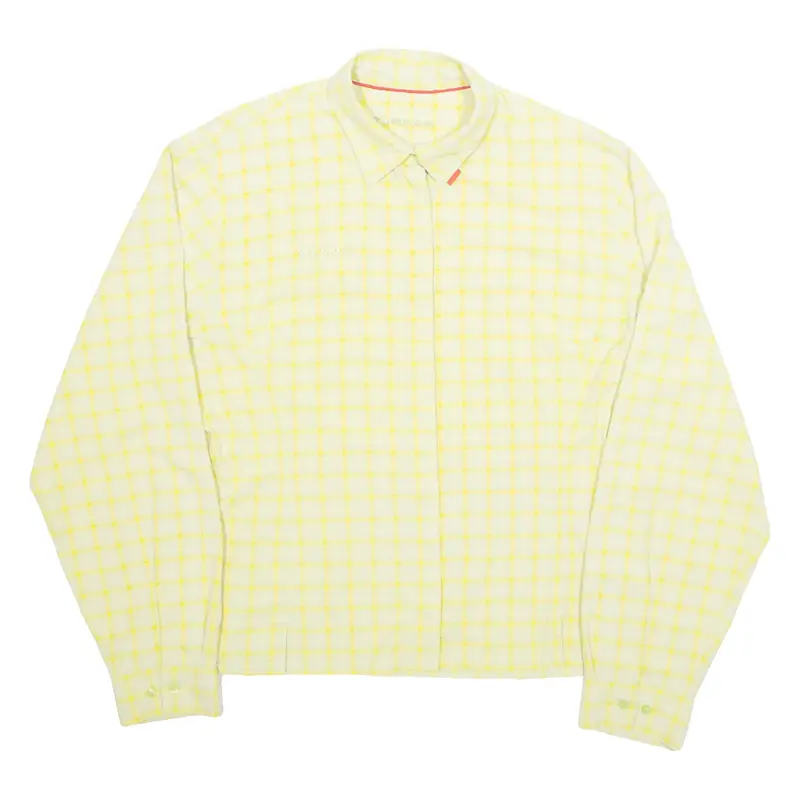 MAMMUT Womens Printed Shirt Yellow Collared Long Sleeve Check XL