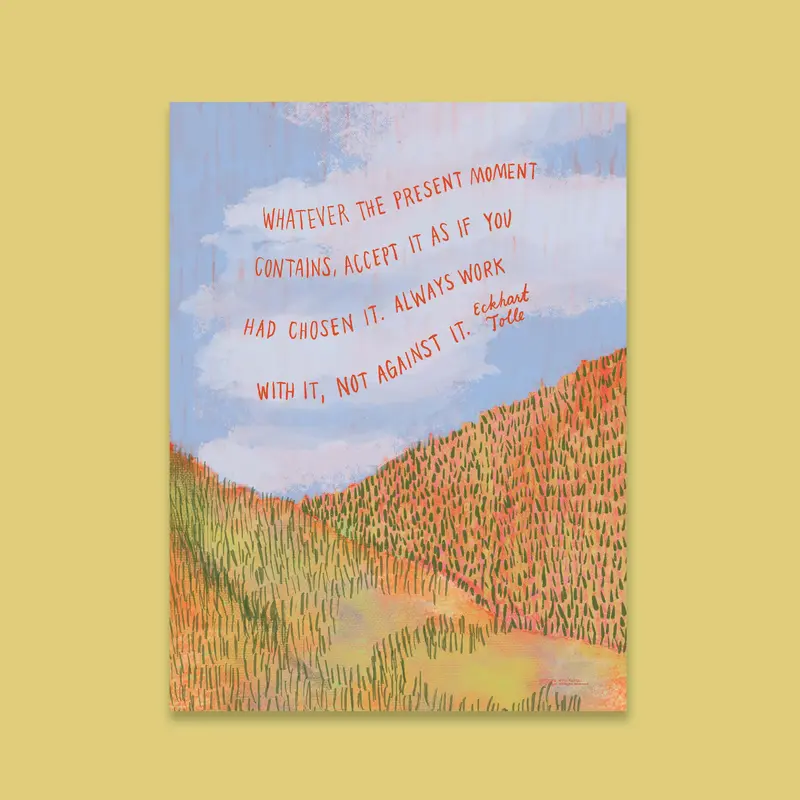 Eckhart Tolle Motivational Quote Print
