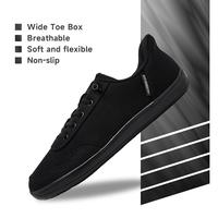 HOBIBEAR Womens Mens  Black Hands Free Slip On Sneakers Comfort Wide Minimalist Barefoot Canvas shoes Casual Closed sporty sh...