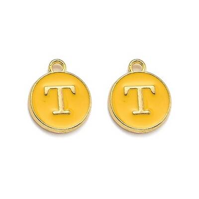 Golden Plated Alloy Enamel Charms