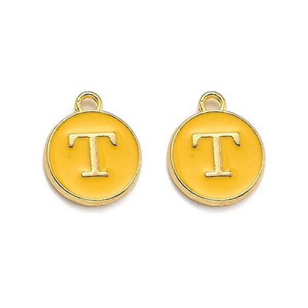 Golden Plated Alloy Enamel Charms