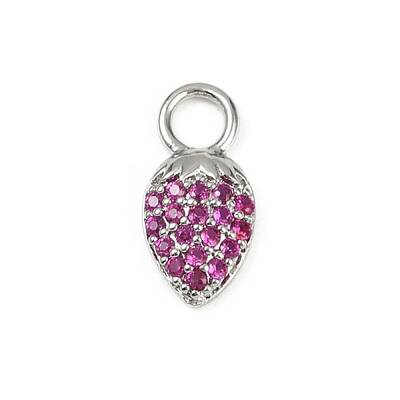 Brass Micro Pave Cubic Zirconia Pendants