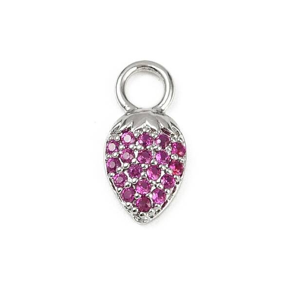Brass Micro Pave Cubic Zirconia Pendants