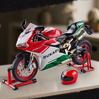 1:9 Motorcycle Model for Display - Model Alloy Car withSound Effects -Collectible Room Decor Moto Toys Free helmet