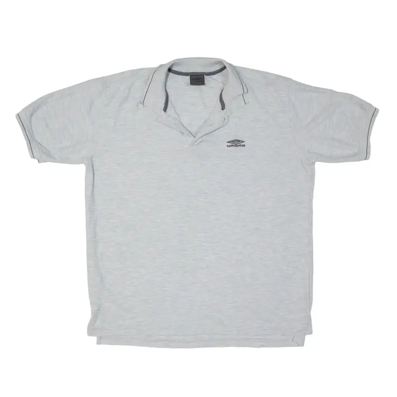 UMBRO Polo Shirt Grey Short Sleeve Mens 2XL