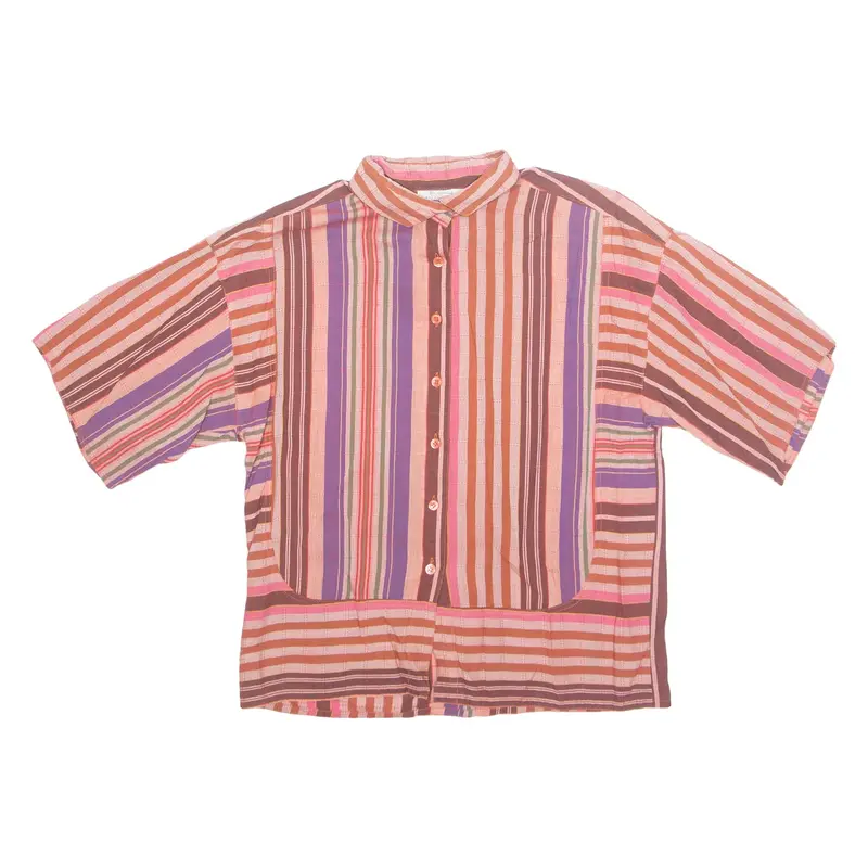 ANASTASIA Womens Printed Shirt Pink Collared Striped M