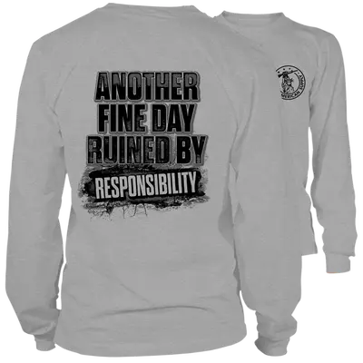 Responsibility - Long Sleeve Heather Gray T-Shirt